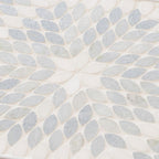 Santorini Blue & White Petals Marble Mosaic Tile Marble Mosaic Tile | Tile Club