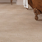 Santorini Crema Marfil Swirled Petals Marble Mosaic Tile | Tile Club