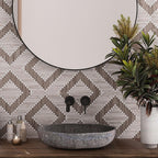 Santorini Geometric Wood Look Tile