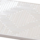 Santorini Geometric White Marble Mosaic Tile | Tile Club