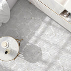 Santorini White Petals Marble Mosaic Tile | Tile Club