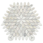 Santorini White Petals Marble Mosaic Tile | Tile Club