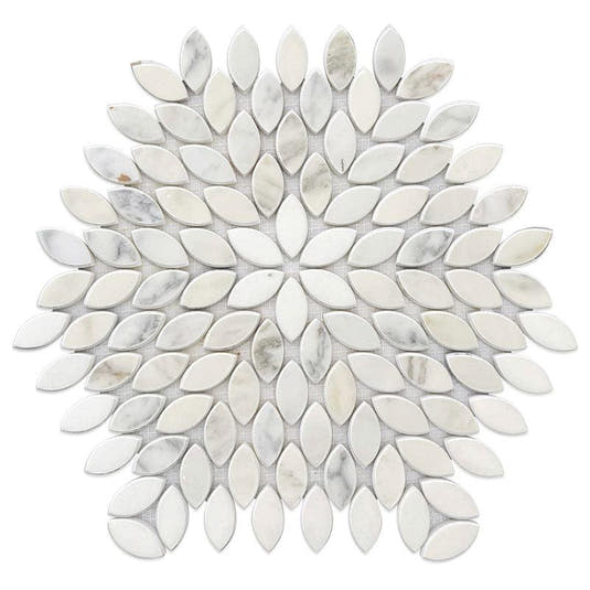 Santorini White Petals Calacata Gold Marble Tile