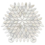 Santorini White Petals Calacata Gold Marble Tile