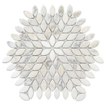 Santorini White Petals Calacata Gold Marble Tile