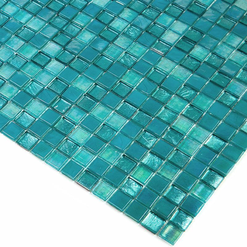 Sea Foam Mixed Squares Glass Tile | Tile Club