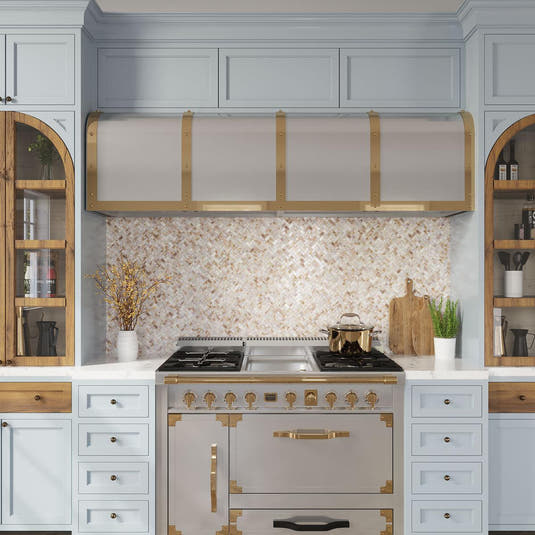 Seashell Dreams Herringbone Mosaic Tile | Tile Club