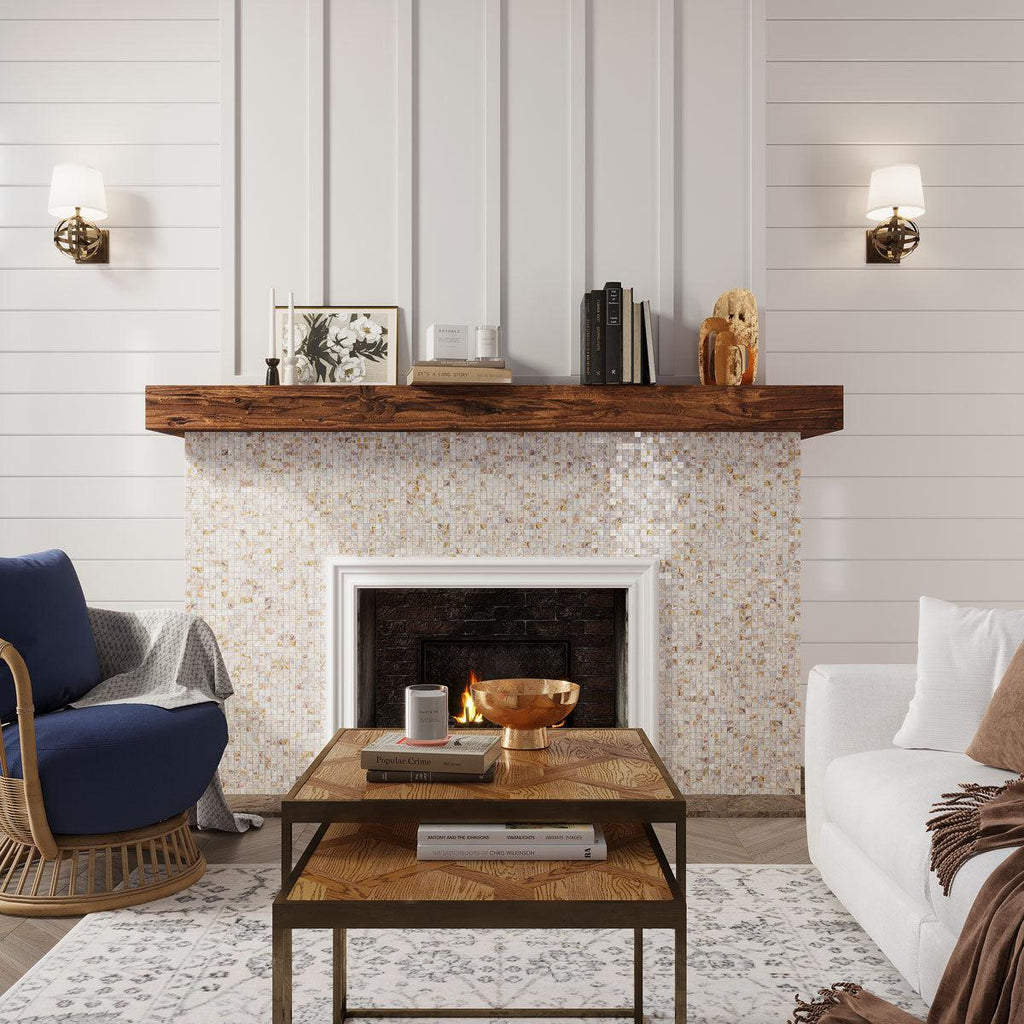 Seashell Dreams Square Mosaic Tile | Tile Club