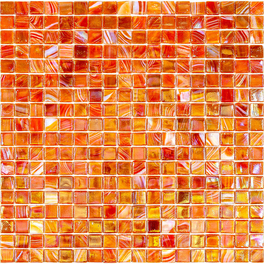 Sedona Sunset Squares Glass Pool Tile