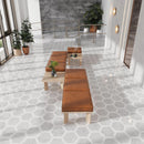Selo Grand Hexagon Carrara And Thassos Marble Mosaic | Tile Club