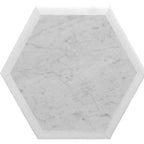 Selo Grand Hexagon Carrara And Thassos Marble Mosaic