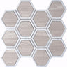 Selo Hex Wooden Beige Marble Mosaic Tile