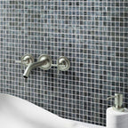 Shaded Blue & Grey Mixed Squares Glass Pool Tile | Tile Club