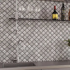Silver Arabesque Mosaic Tile | Tile Club