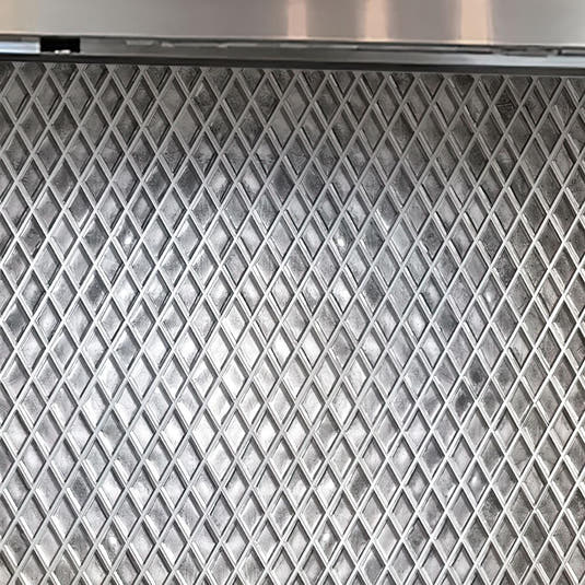 Silver Diamond Glass Mosaic Tile kitchen backsplash close-up