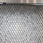 Silver Diamond Glass Mosaic Tile kitchen backsplash close-up