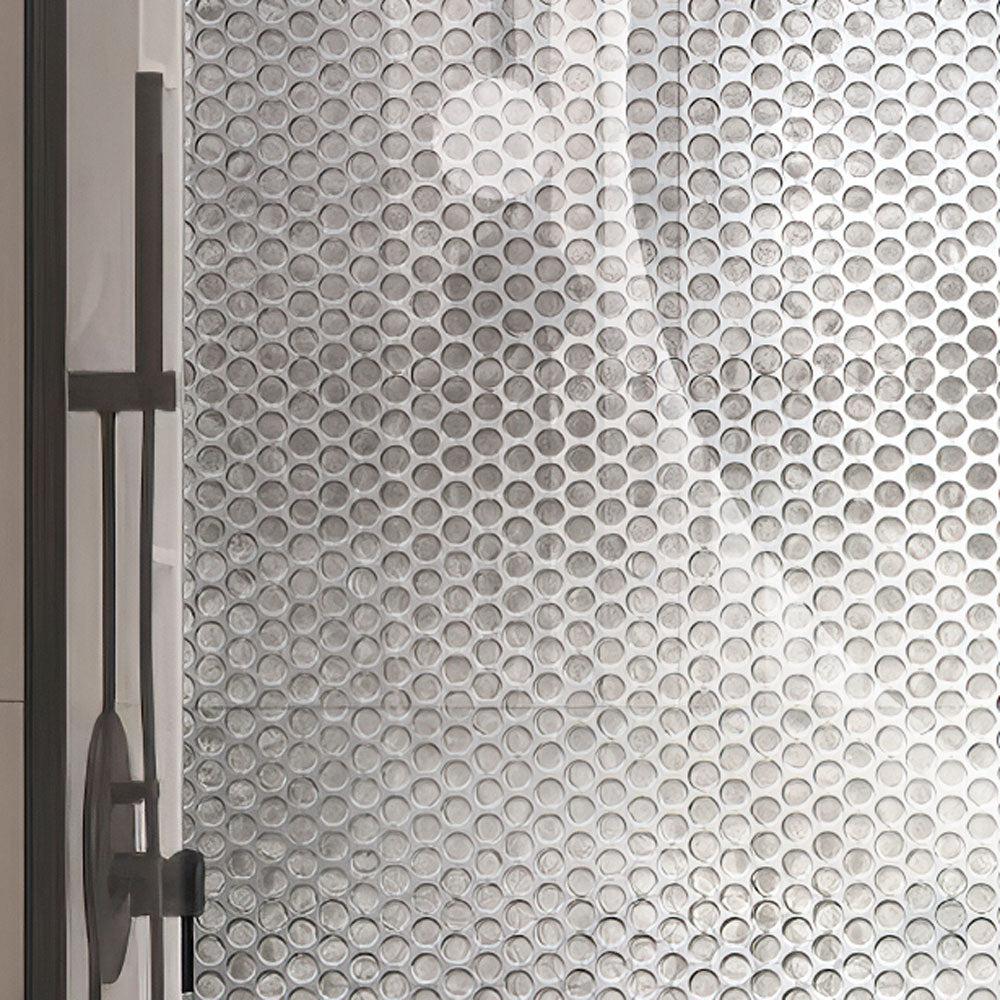 Silver Glass Penny Round Mosaic Tile | Tile Club