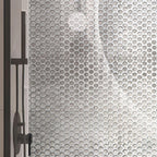 Silver Glass Penny Round Mosaic Tile | Tile Club