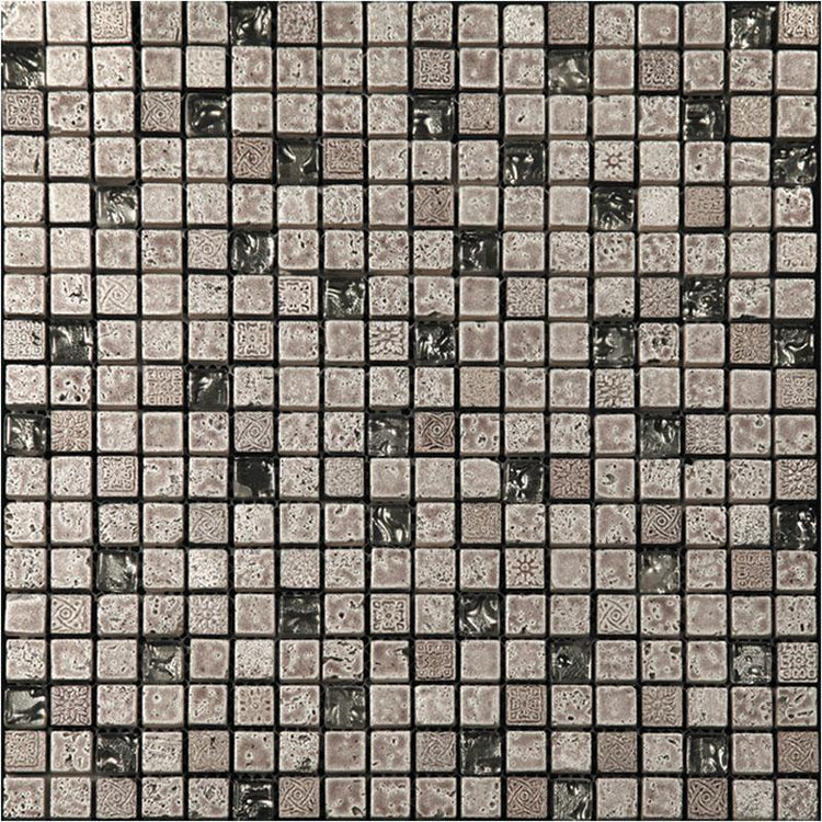 12" x 12" Silver Pharaoh Mosaic Tile | Tile Club | Swimming Pool Ideas