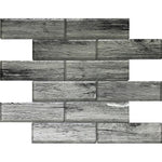 Silver Wooden Glass Subway Mosaic Tile | Tile Club | Position1