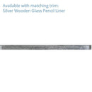 Silver Wooden Glass Subway Mosaic Tile | Tile Club