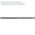 Silver Wooden Glass Subway Mosaic Tile | Tile Club