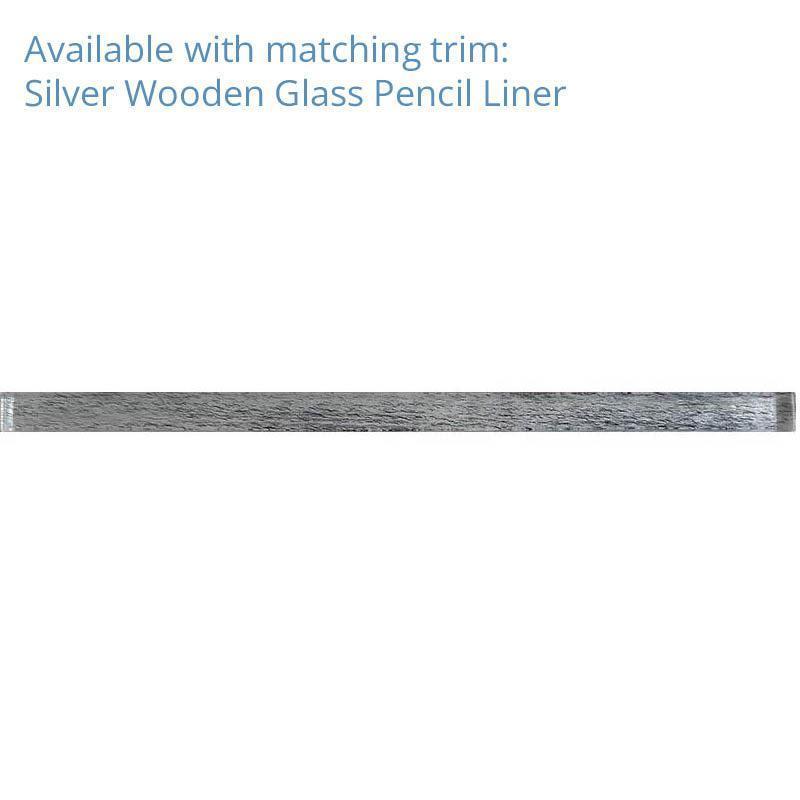 Silver Wooden Glass Hexagon Mosaic Tile | Tile Club