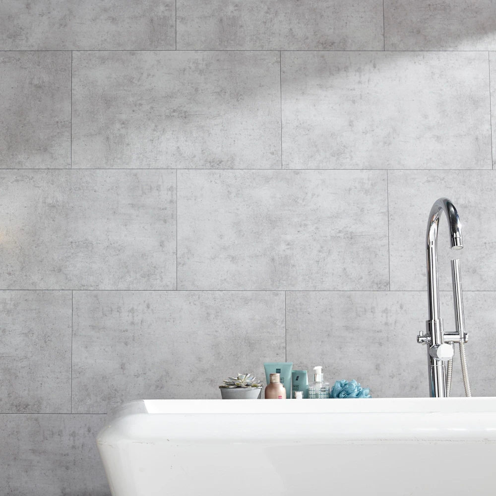 SlimTile Brookhaven Concrete Waterproof Wall Cladding | Tile Club