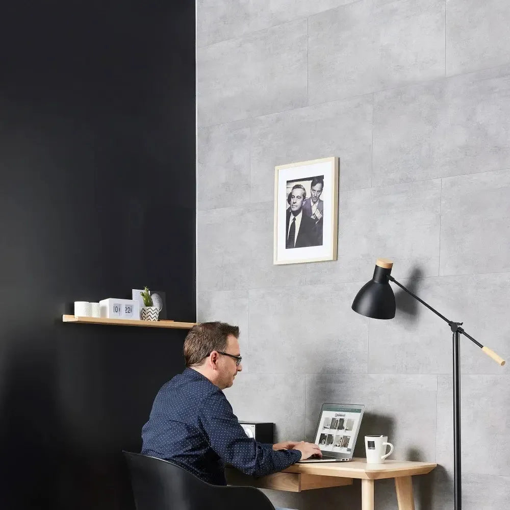 SlimTile Lincoln Concrete Waterproof Wall Cladding | Tile Club