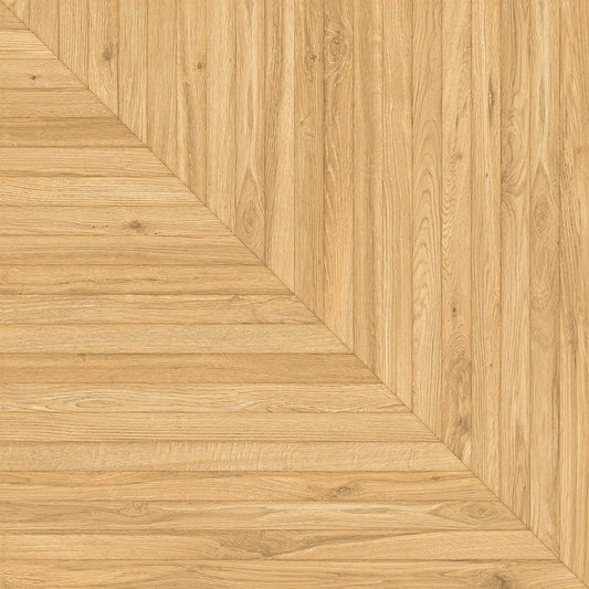 Solstrand Honey Oak Geometric Parquet Tile 40X40 | Tile Club