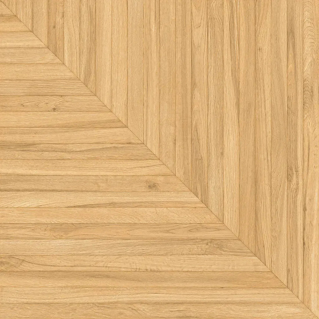 Solstrand Honey Oak Geometric Parquet Tile Sample | Tile Club