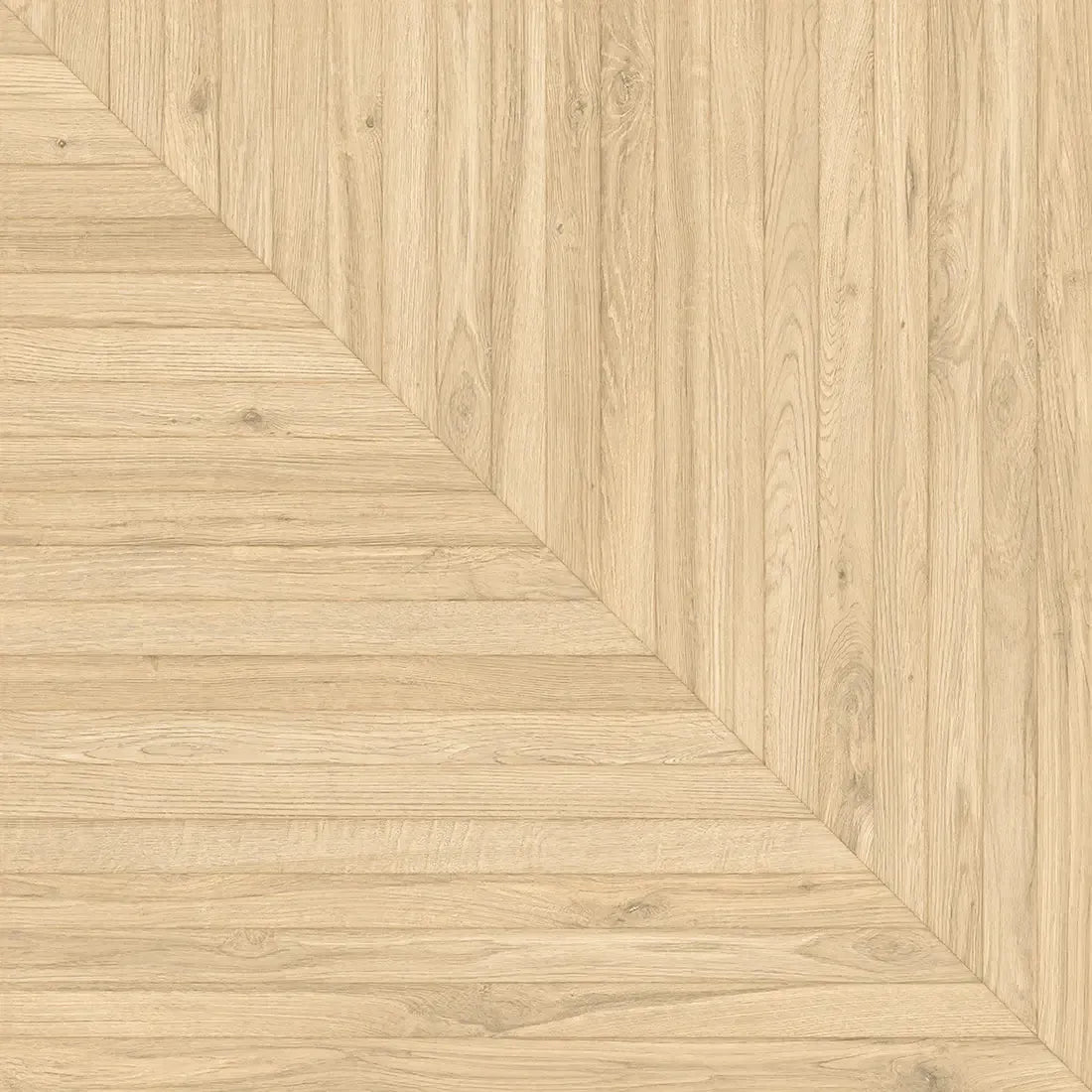 Solstrand White Oak Geometric Parquet Tile Sample | Tile Club