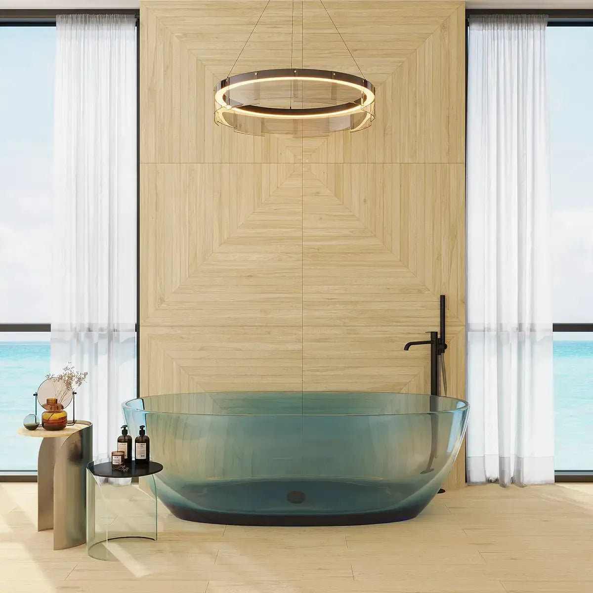 Solstrand White Oak Geometric Parquet Tile 40X40 | Tile Club