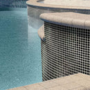 Space Black Squares Glass Pool Tile | Tile Club