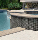 Space Black Squares Glass Pool Tile Finished Outdoor Poolside