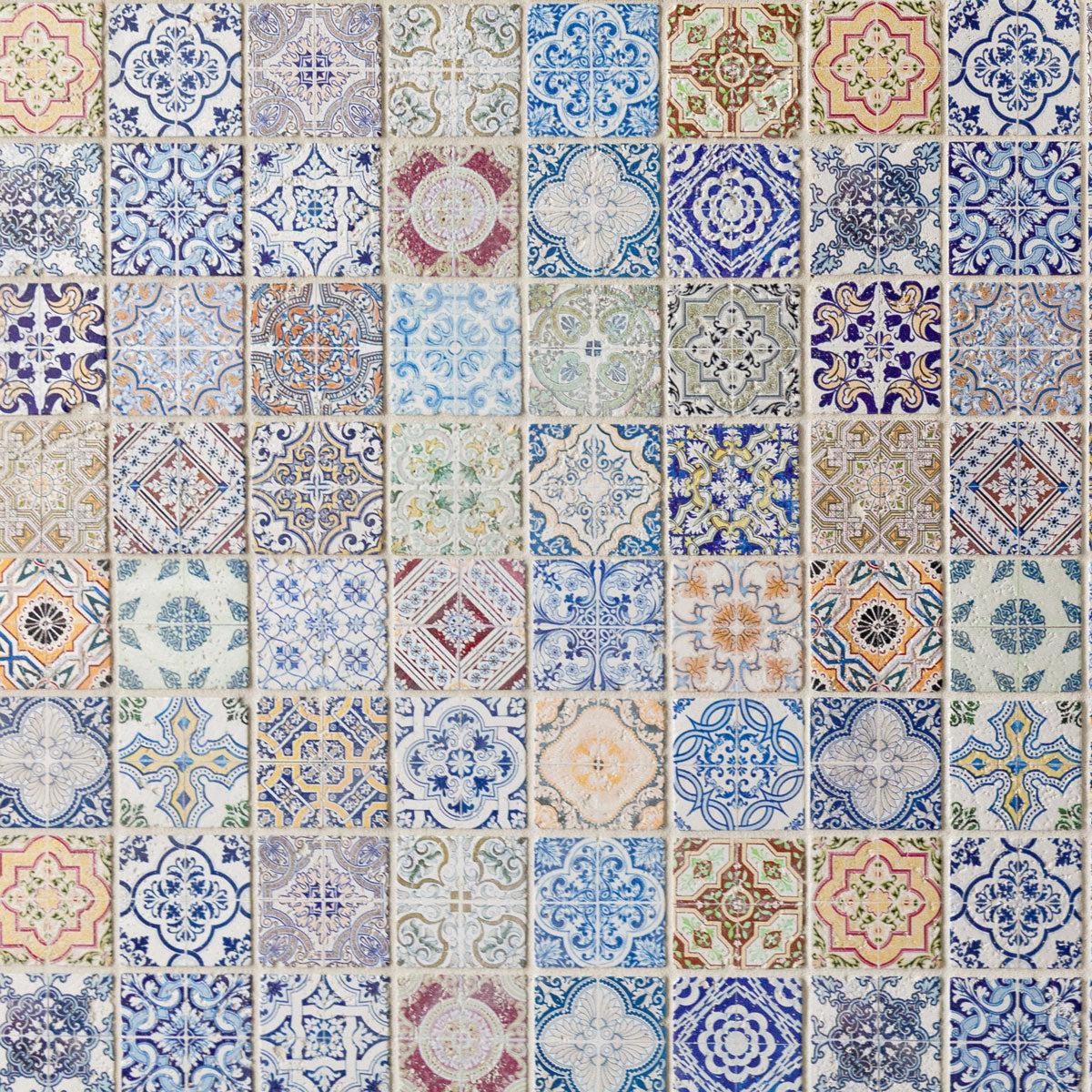 Colorful Moroccan Tile on Mosaic Backing