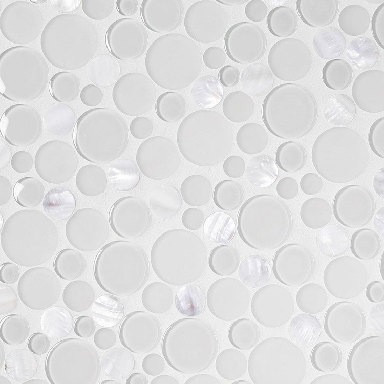 Sparkly Spheras Glass And Shell Tiles