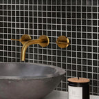 Speckled Black Squares Glass Pool Tile | Tile Club