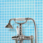 Speckled Blue Squares Glass Pool Tile | Tile Club