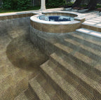 Speckled Caramel Squares Glass Pool Tile | Tile Club