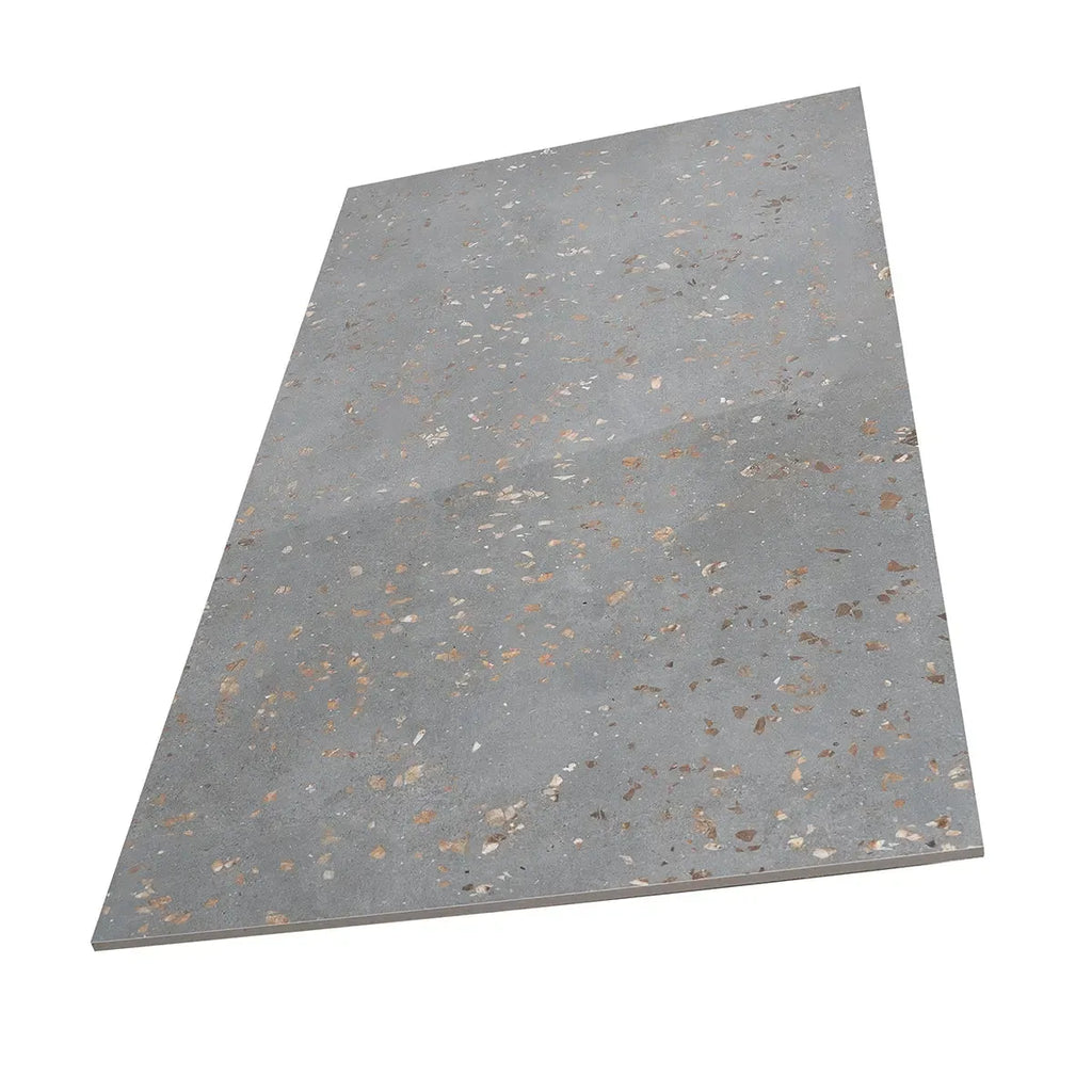 Speckled Concrete Polished Terrazzo Porcelain Tile | Tile Club
