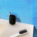 Speckled Fiji Blue Squares Glass Pool Tile | Tile Club