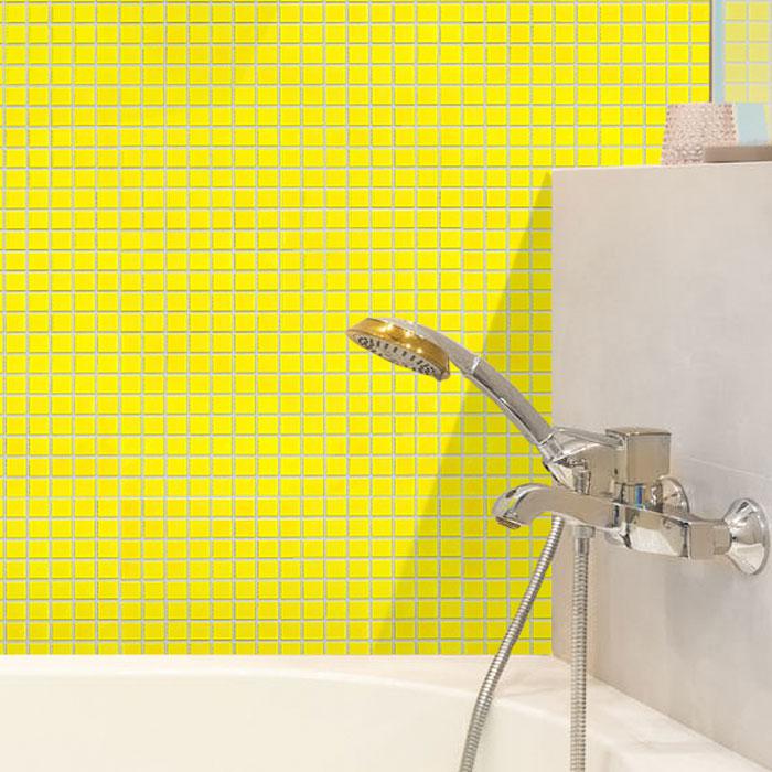 Lemon Yellow Squares Glass Pool Tile | Tile Club