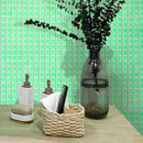 Speckled Lime Green Squares Glass Pool Tile | Tile Club