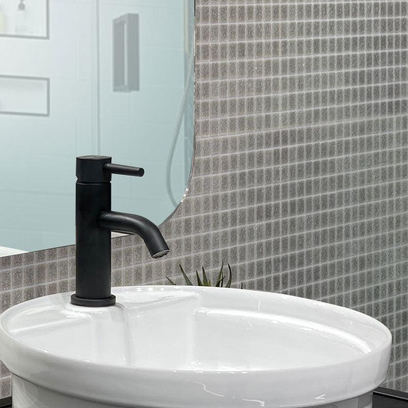 Speckled Pewter Grey Squares Glass Pool Tile | Tile Club