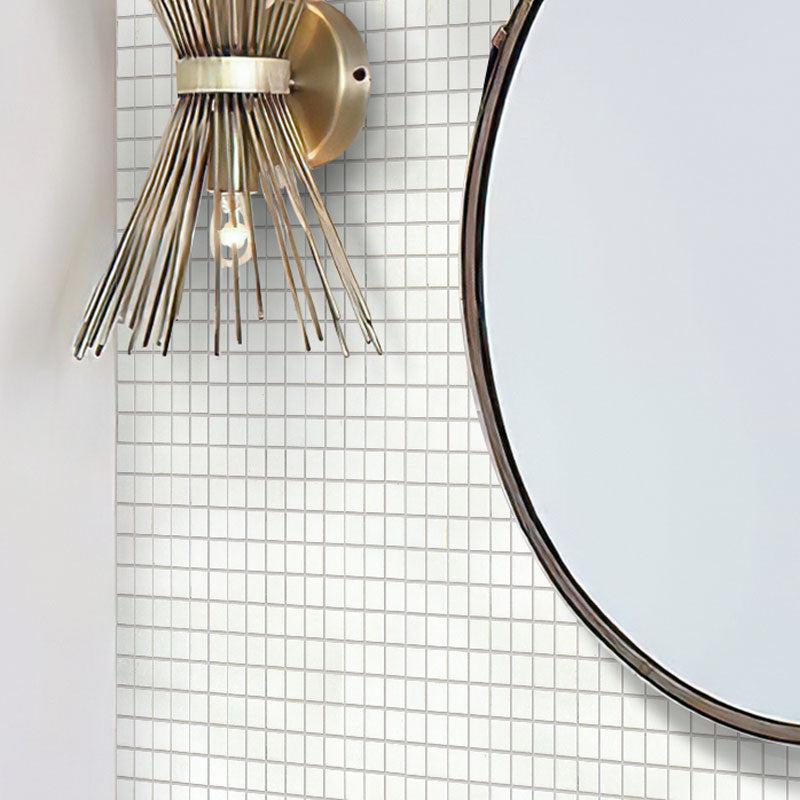 Speckled White Squares Glass Pool Tile | Tile Club