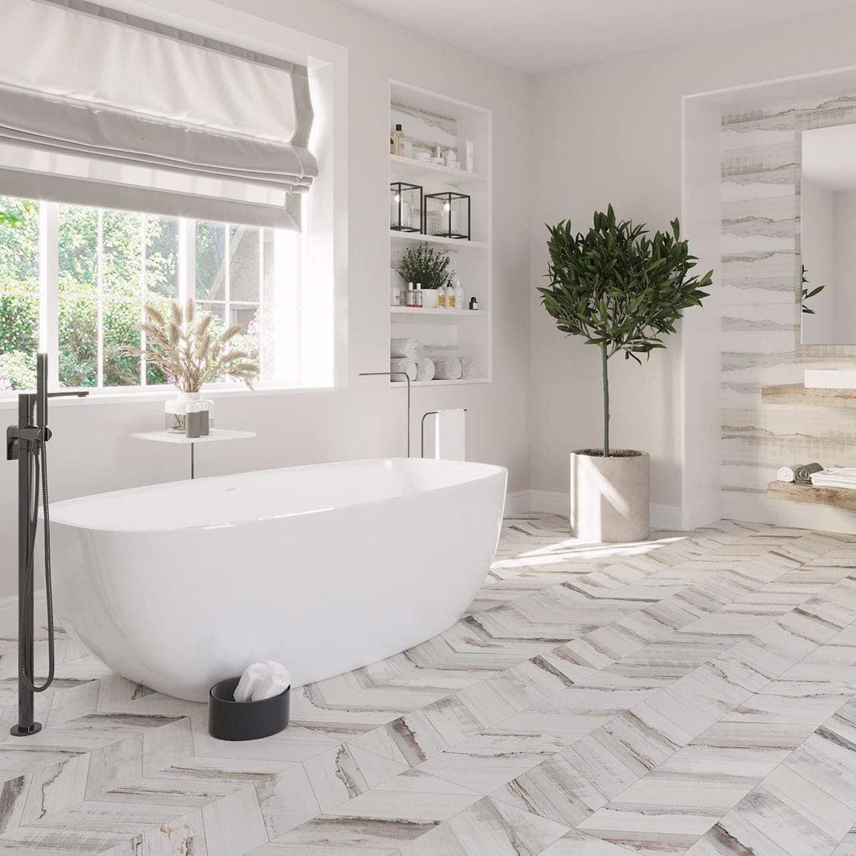 Wood Look Bathroom with Hardwood Floor TIles