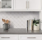 Square Rhombus Pearl White Thassos Shell Tile | Tile Club