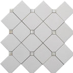 pearl white thassos tile 5Diamond tile with Mother of Pearl and White Marble