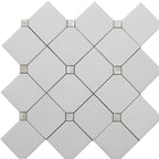 pearl white thassos tile 5Diamond tile with Mother of Pearl and White Marble